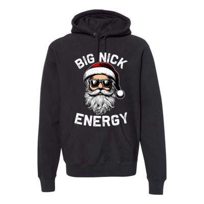 Big Nick Energy Funny Inappropriate Christmas Santa Face Premium Hoodie