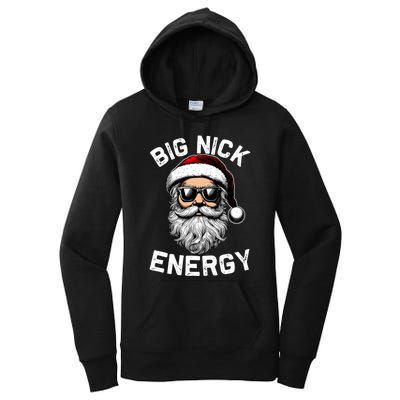 Big Nick Energy Funny Inappropriate Christmas Santa Face Women's Pullover Hoodie