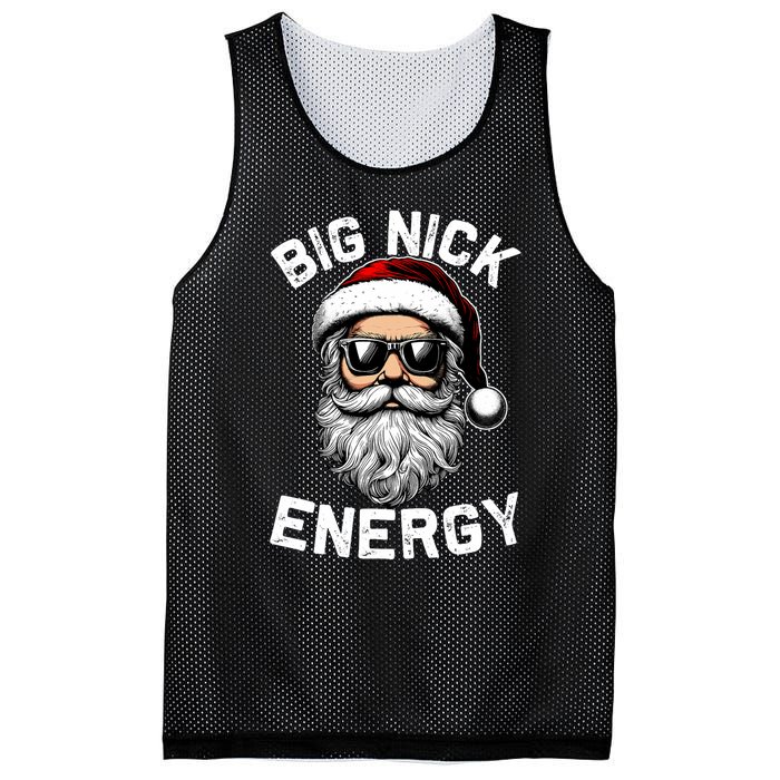 Big Nick Energy Funny Inappropriate Christmas Santa Face Mesh Reversible Basketball Jersey Tank