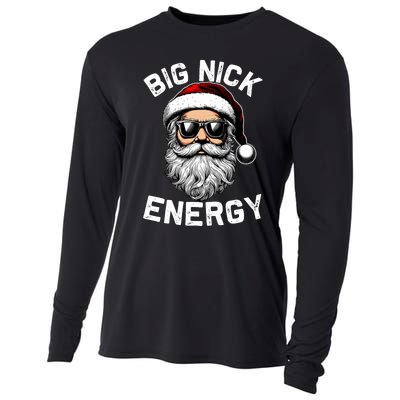 Big Nick Energy Funny Inappropriate Christmas Santa Face Cooling Performance Long Sleeve Crew