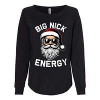 Big Nick Energy Funny Inappropriate Christmas Santa Face Womens California Wash Sweatshirt