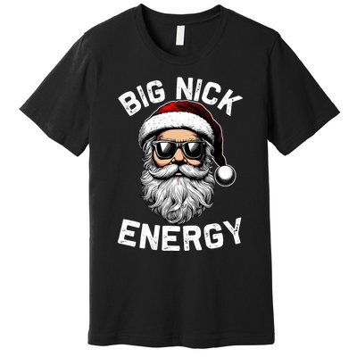 Big Nick Energy Funny Inappropriate Christmas Santa Face Premium T-Shirt