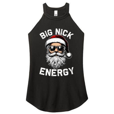 Big Nick Energy Funny Inappropriate Christmas Santa Face Women's Perfect Tri Rocker Tank