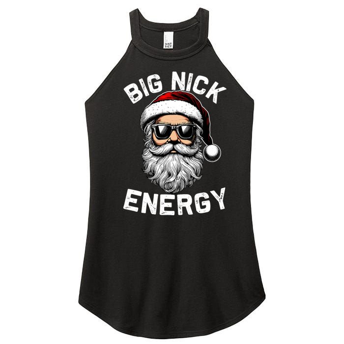 Big Nick Energy Funny Inappropriate Christmas Santa Face Women's Perfect Tri Rocker Tank