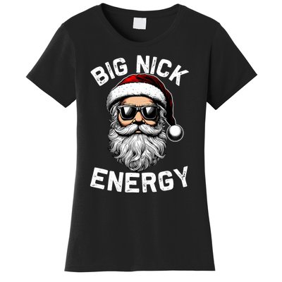 Big Nick Energy Funny Inappropriate Christmas Santa Face Women's T-Shirt