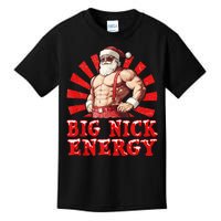 Big Nick Energy Funny Santa Christmas Vintage Kids T-Shirt