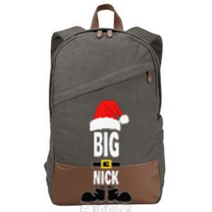 Big Nick Energy Santa Hat Belts And Boots Funny Christmas Cotton Canvas Backpack