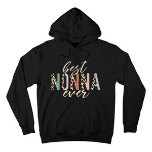 Best Nonna Ever Gifts Leopard Print Mothers Day Hoodie