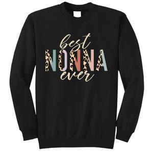 Best Nonna Ever Gifts Leopard Print Mothers Day Sweatshirt