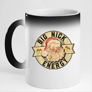 Big Nick Energy Retro Stamped Logo 11oz Black Color Changing Mug