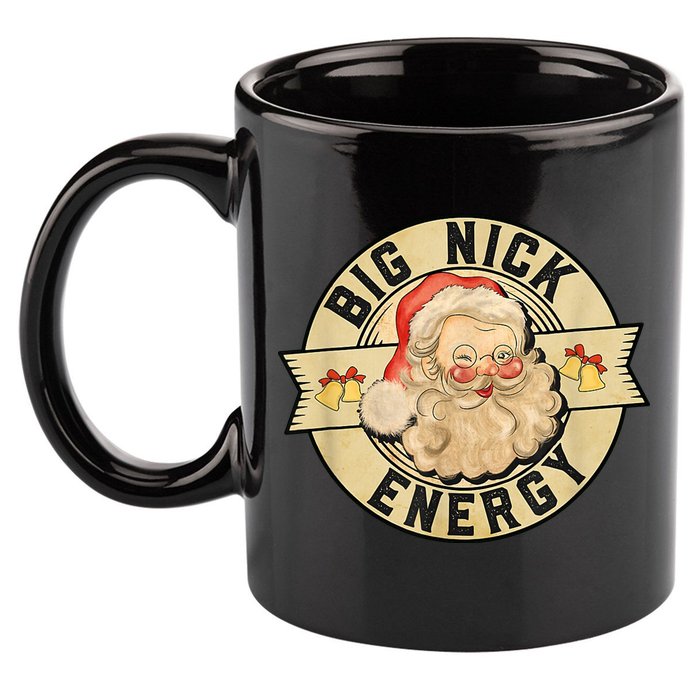 Big Nick Energy Retro Stamped Logo 11oz C Handle Ceramic Mug