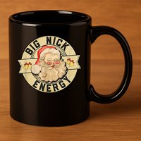 Big Nick Energy Retro Stamped Logo 11oz C Handle Ceramic Mug