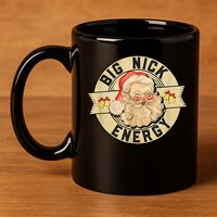 Big Nick Energy Retro Stamped Logo 11oz C Handle Ceramic Mug