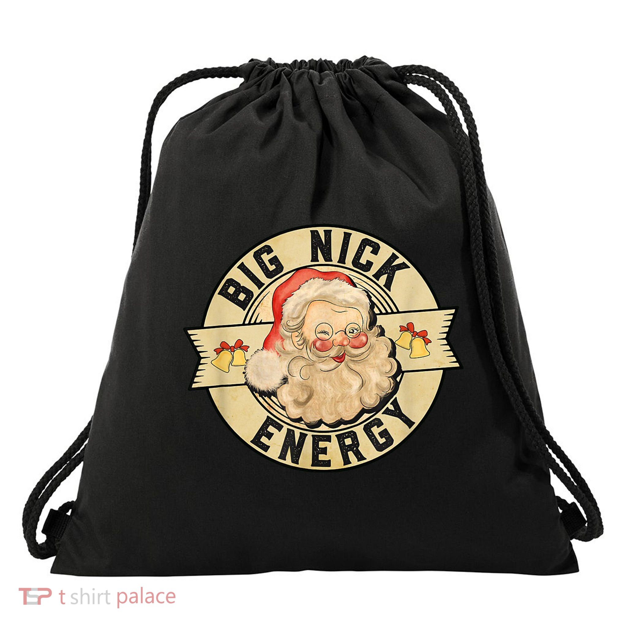 Big Nick Energy Retro Stamped Logo Drawstring Bag