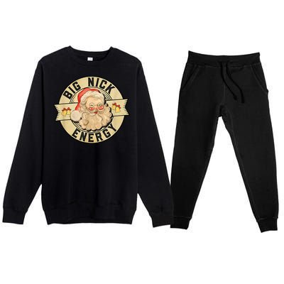 Big Nick Energy Retro Stamped Logo Premium Crewneck Sweatsuit Set