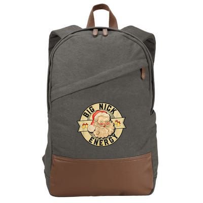 Big Nick Energy Retro Stamped Logo Cotton Canvas Backpack