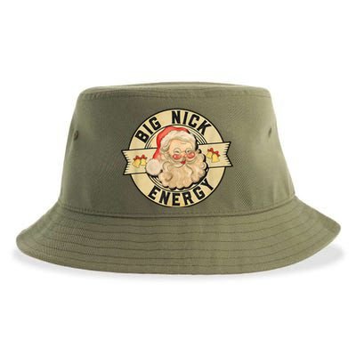 Big Nick Energy Retro Stamped Logo Sustainable Bucket Hat