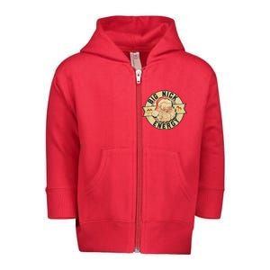 Big Nick Energy Retro Stamped Logo Toddler Zip Fleece Hoodie