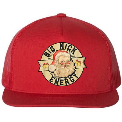 Big Nick Energy Retro Stamped Logo Flat Bill Trucker Hat