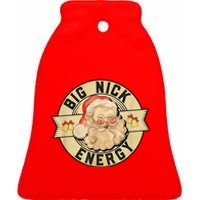 Big Nick Energy Retro Stamped Logo Ceramic Bell Ornament