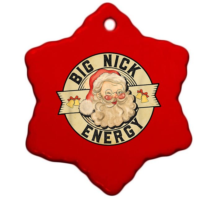 Big Nick Energy Retro Stamped Logo Ceramic Star Ornament