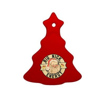 Big Nick Energy Retro Stamped Logo Ceramic Tree Ornament