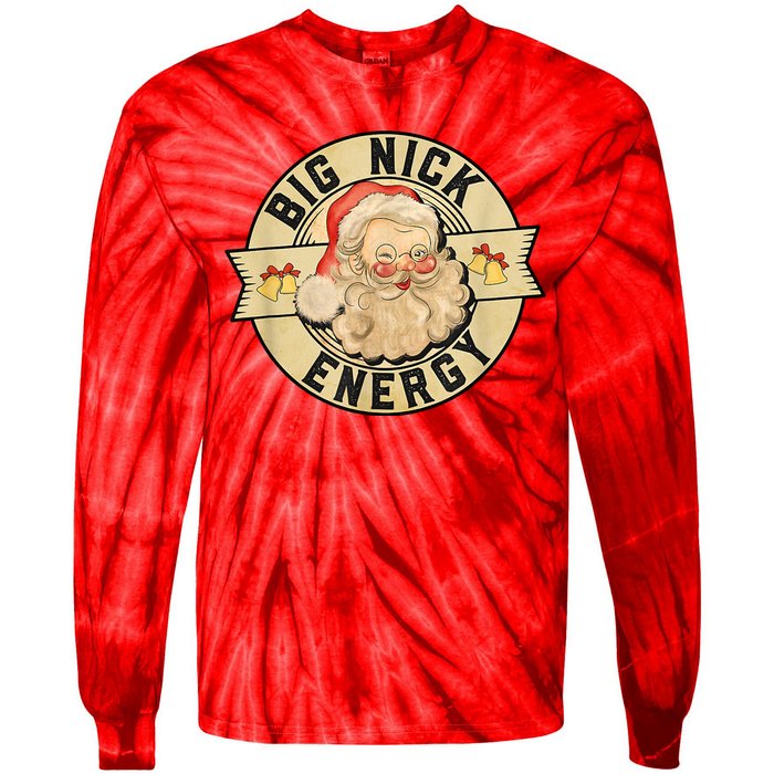 Big Nick Energy Retro Stamped Logo Tie-Dye Long Sleeve Shirt