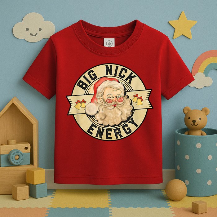 Big Nick Energy Retro Stamped Logo Toddler T-Shirt
