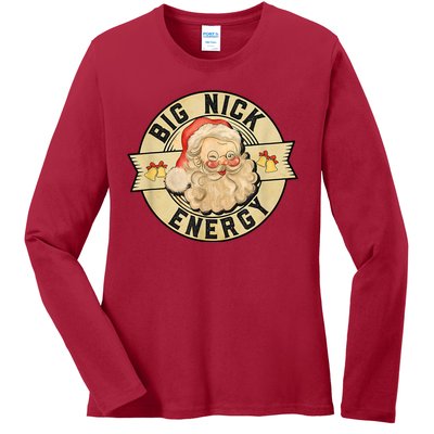 Big Nick Energy Retro Stamped Logo Ladies Long Sleeve Shirt