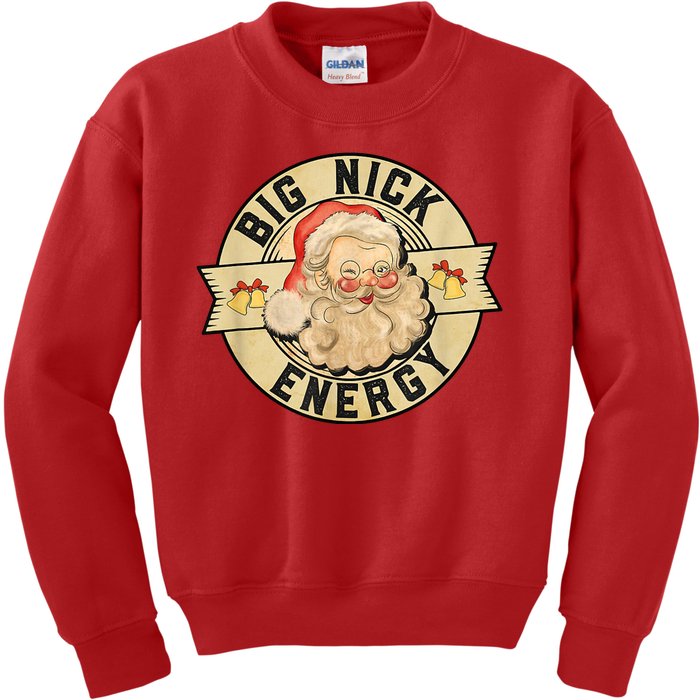 Big Nick Energy Retro Stamped Logo Kids Sweatshirt