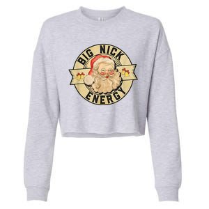 Big Nick Energy Retro Stamped Logo Cropped Pullover Crew