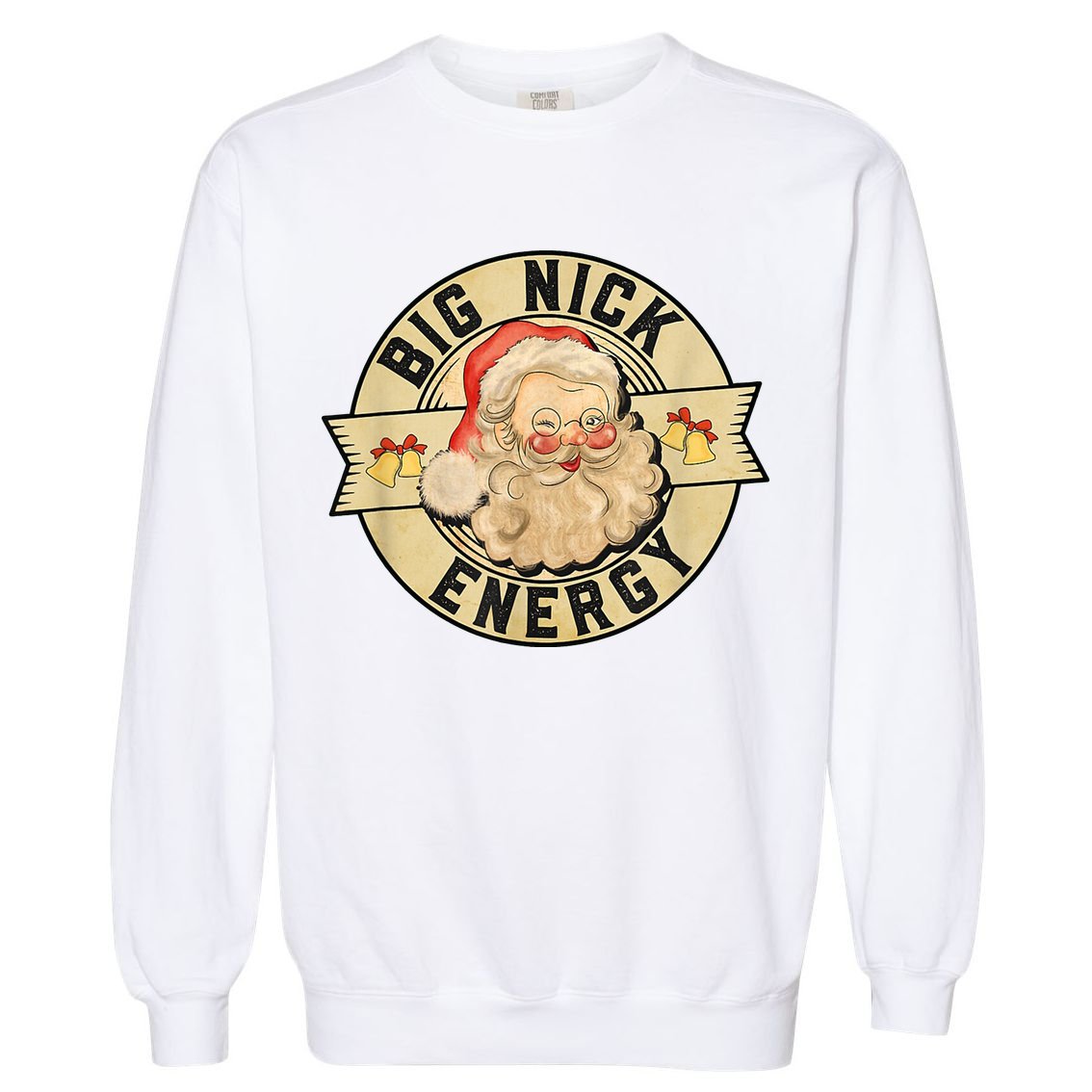 Big Nick Energy Retro Stamped Logo Garment-Dyed Sweatshirt
