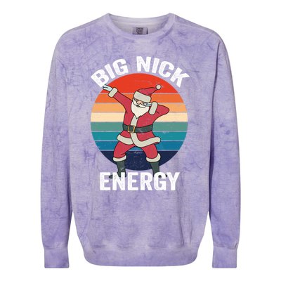 Big Nick Energy Dabbing Santa Christmas Colorblast Crewneck Sweatshirt