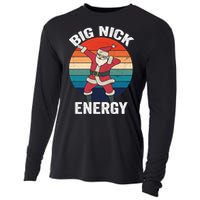 Big Nick Energy Dabbing Santa Christmas Cooling Performance Long Sleeve Crew