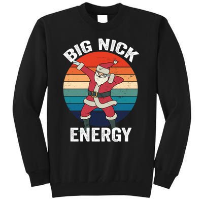 Big Nick Energy Dabbing Santa Christmas Tall Sweatshirt