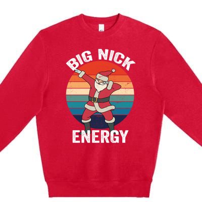 Big Nick Energy Dabbing Santa Christmas Premium Crewneck Sweatshirt