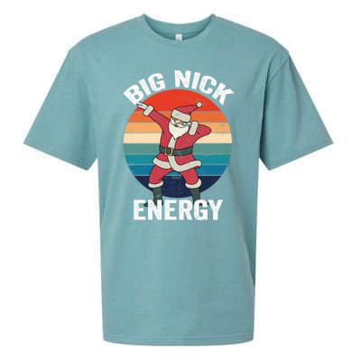 Big Nick Energy Dabbing Santa Christmas Sueded Cloud Jersey T-Shirt