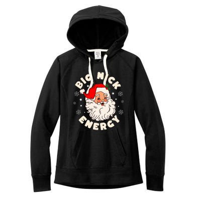 Big Nick Energy Santa Naughty Humor Christmas Women's Fleece Hoodie