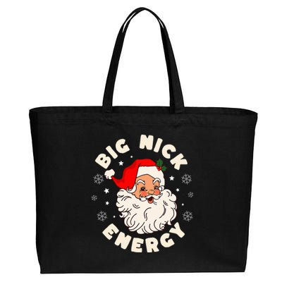 Big Nick Energy Santa Naughty Humor Christmas Cotton Canvas Jumbo Tote