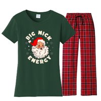 Big Nick Energy Santa Naughty Humor Christmas Women's Flannel Pajama Set