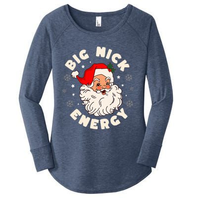 Big Nick Energy Santa Naughty Humor Christmas Women's Perfect Tri Tunic Long Sleeve Shirt