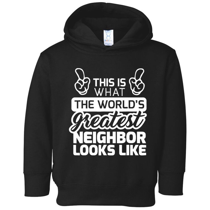 Best Neighbor Ever WorldS Greatest Neighbor Toddler Hoodie