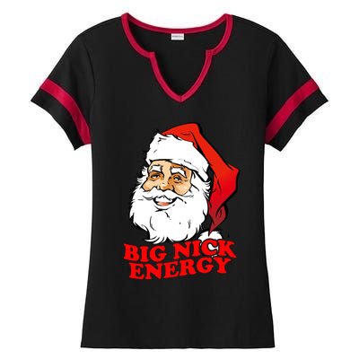 Big Nick Energy Sweatshirt Funny Christmas Santa Claus Ladies Halftime Notch Neck Tee