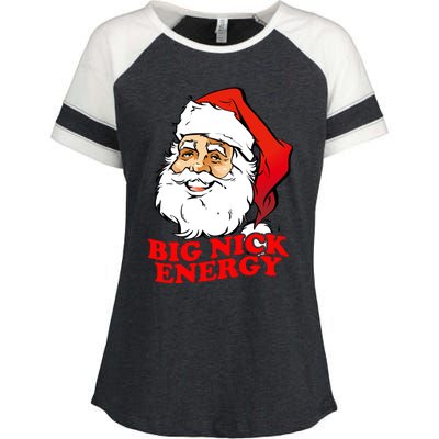 Big Nick Energy Sweatshirt Funny Christmas Santa Claus Enza Ladies Jersey Colorblock Tee