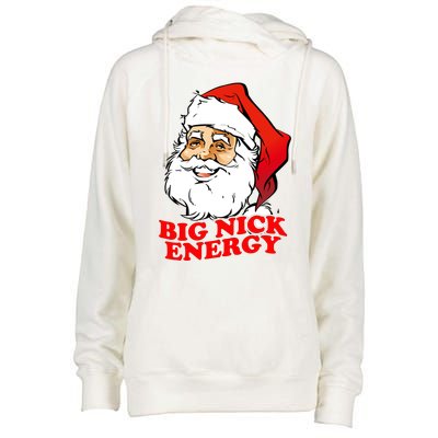 Big Nick Energy Sweatshirt Funny Christmas Santa Claus Womens Funnel Neck Pullover Hood