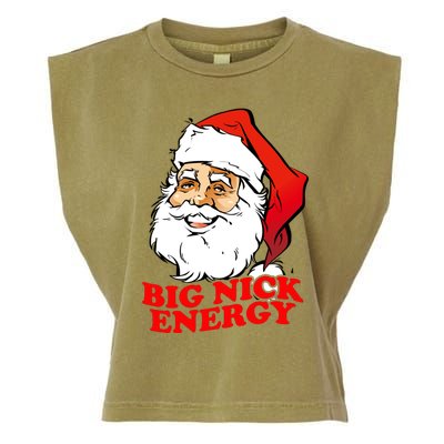 Big Nick Energy Sweatshirt Funny Christmas Santa Claus Garment-Dyed Women's Muscle Tee