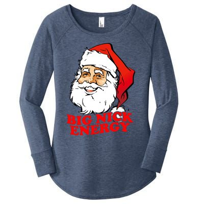 Big Nick Energy Sweatshirt Funny Christmas Santa Claus Women's Perfect Tri Tunic Long Sleeve Shirt