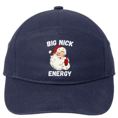 Big Nick Energy Santa Groovy Retro Vintage 7-Panel Snapback Hat