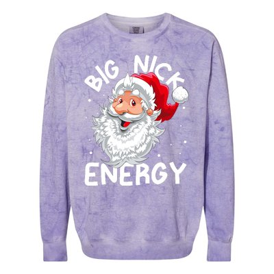 Big Nick Energy Christmas Santa Xmas Funny Meme Colorblast Crewneck Sweatshirt