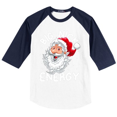 Big Nick Energy Christmas Santa Xmas Funny Meme Baseball Sleeve Shirt